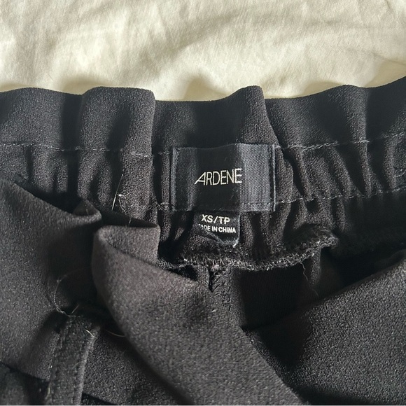 Ardene Womens XS Black Elastic Waist Cuffed Work Dress Pants With Beltloop - Picture 4 of 9